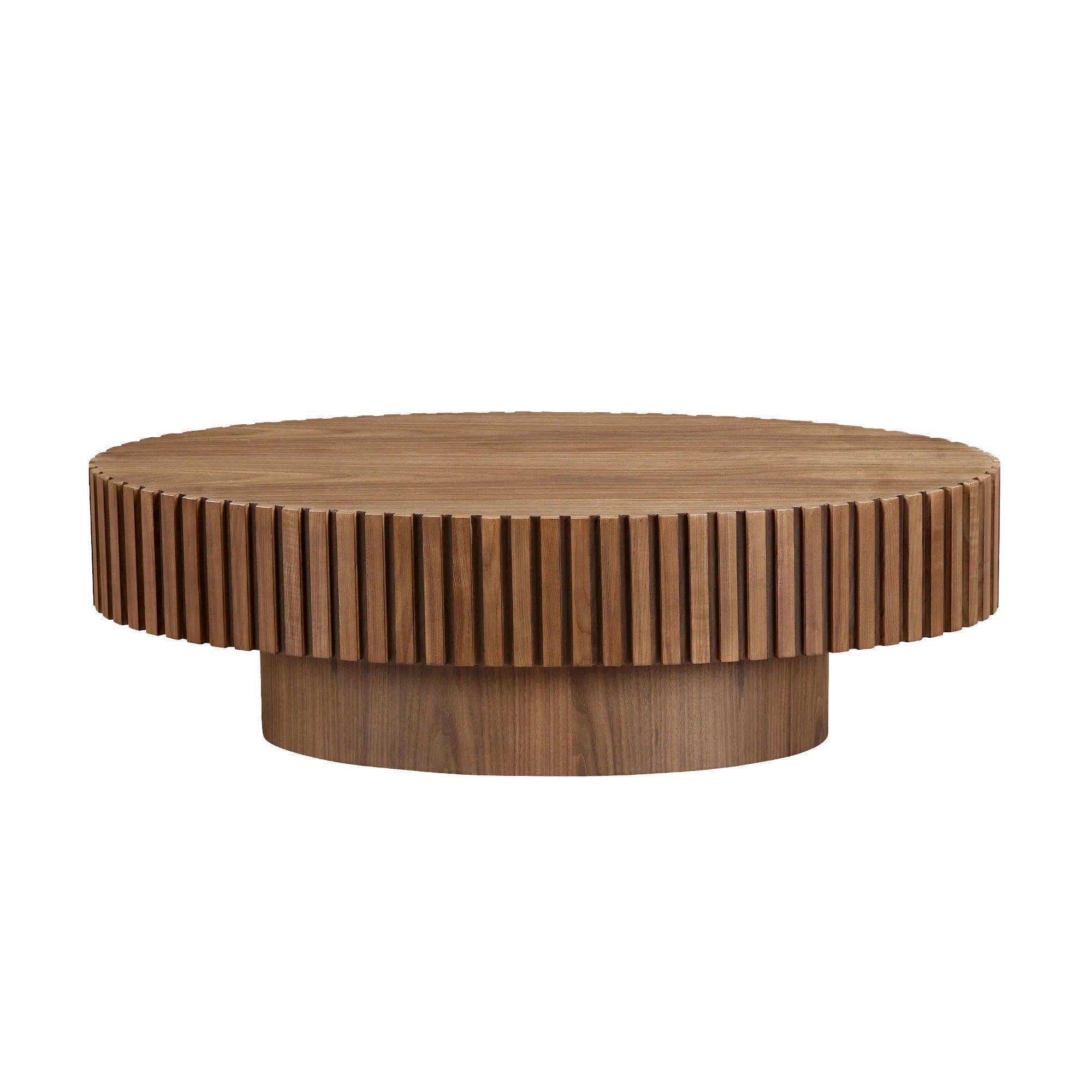 44" Modern Oval Drum Coffee Table