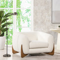 Oversized Comfy Faux Sherpa Teddy Accent Chair