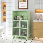 45" Storage Cabinet with Glass Door and Shelves