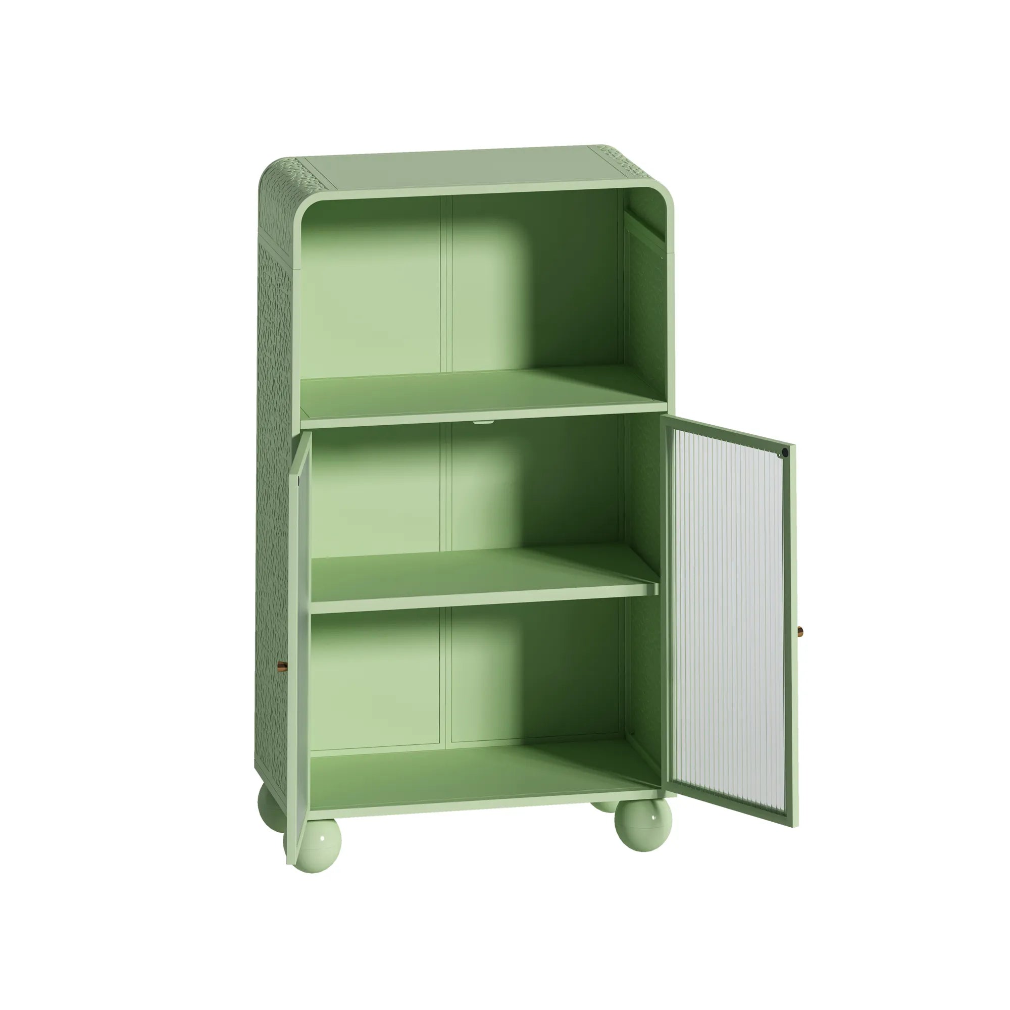 45" Storage Cabinet with Glass Door and Shelves