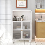 45" Storage Cabinet with Glass Door and Shelves