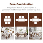 46" 5 Pieces Faux Marble Modern Dining Table Set