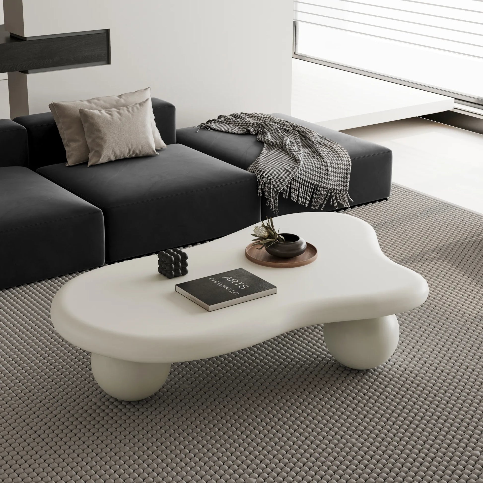 Cloud Coffee Table, With Ball Legs