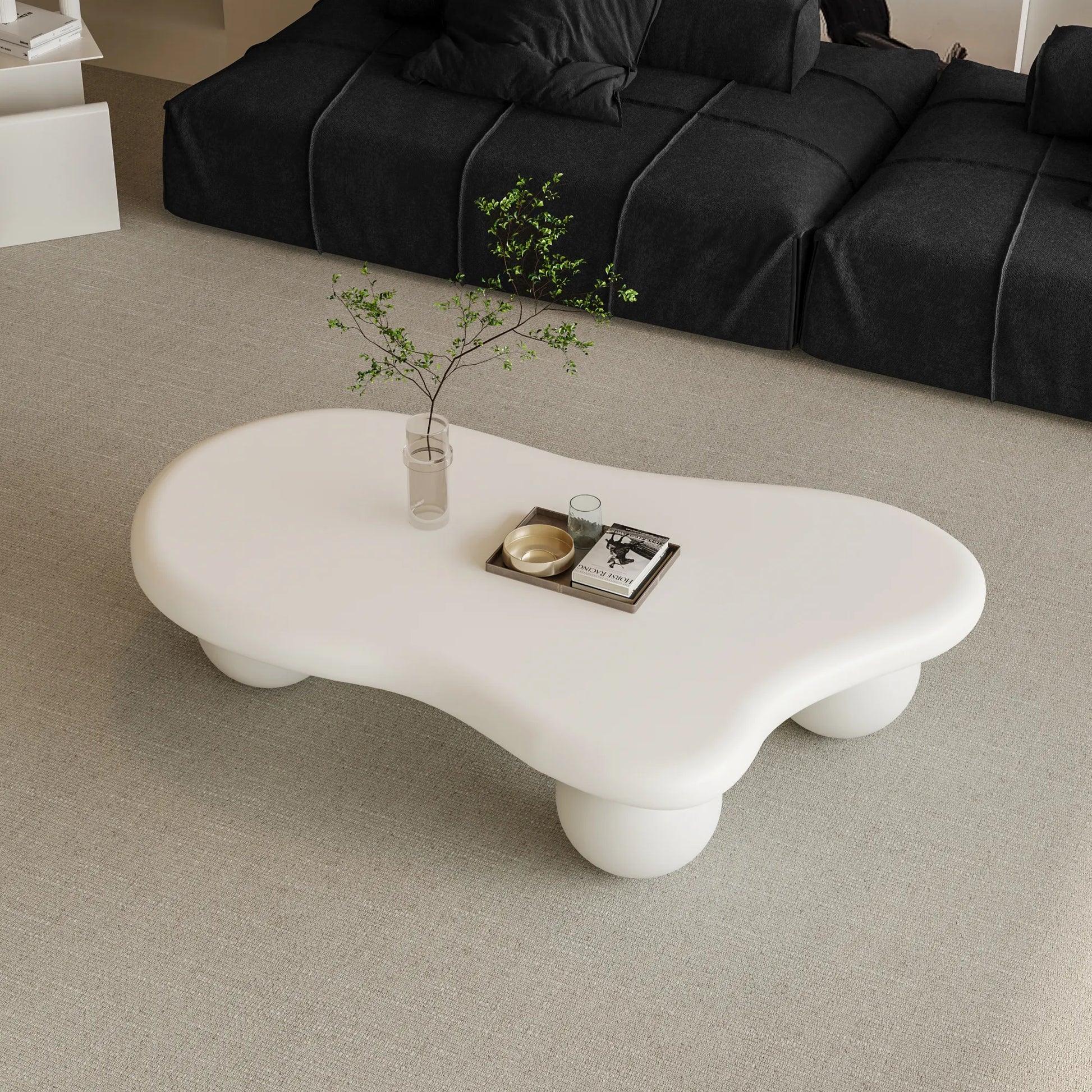 Cloud Coffee Table, With Ball Legs