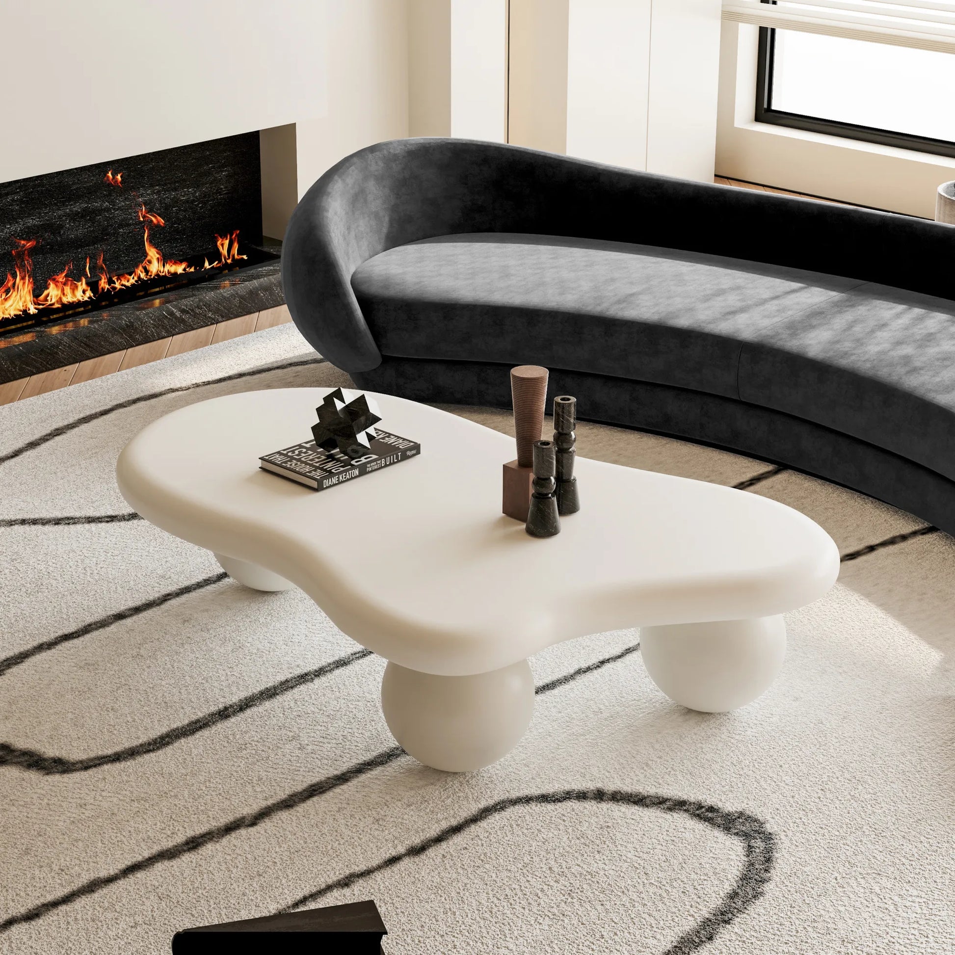 Cloud Coffee Table, With Ball Legs