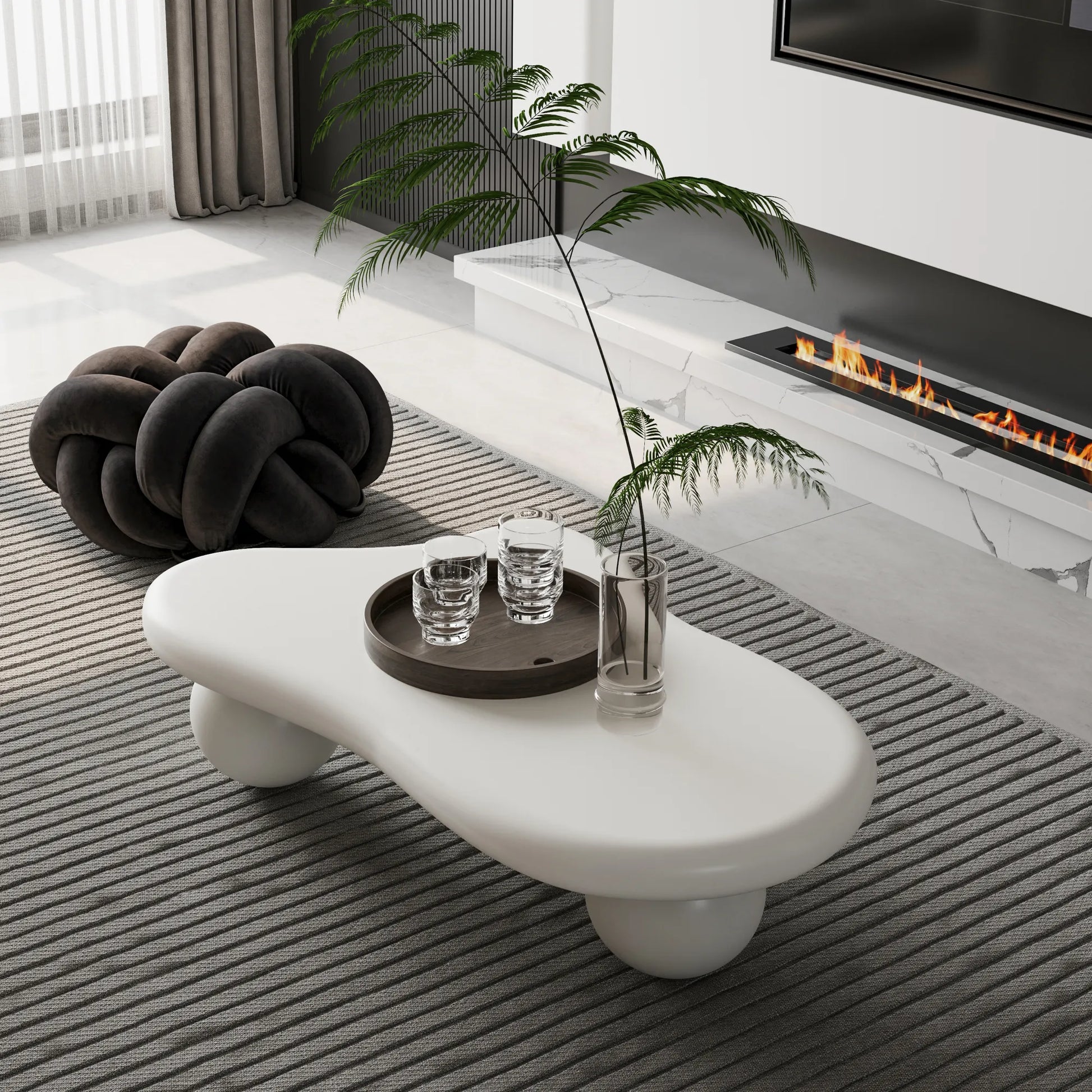 Cloud Coffee Table, With Ball Legs