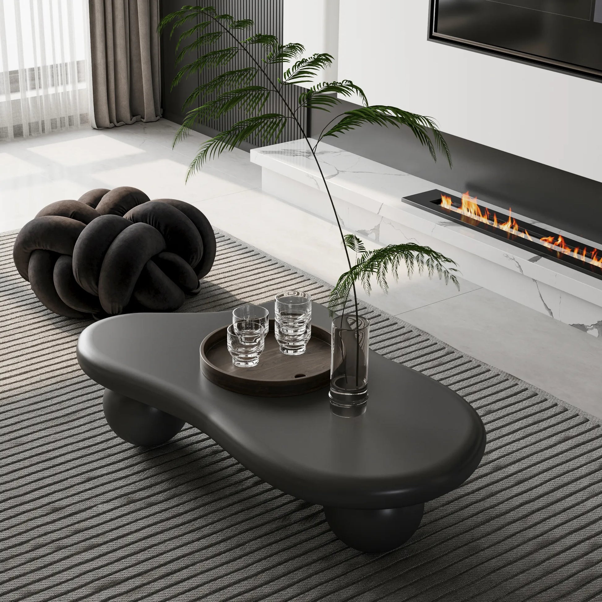 Cloud Coffee Table, With Ball Legs