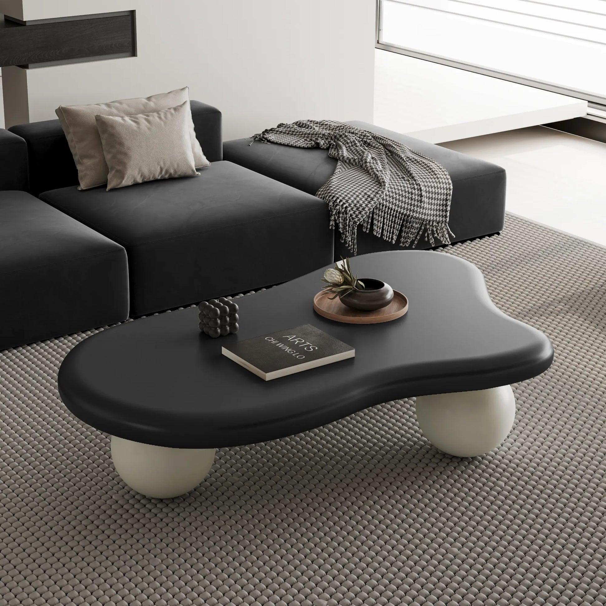 Cloud Coffee Table, With Ball Legs