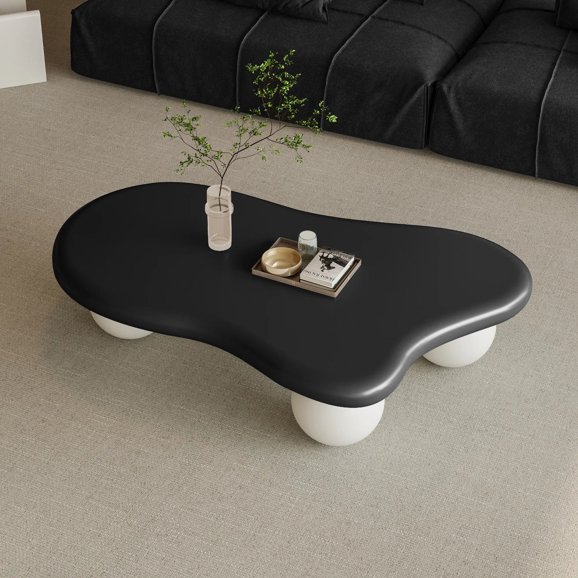 Cloud Coffee Table, With Ball Legs