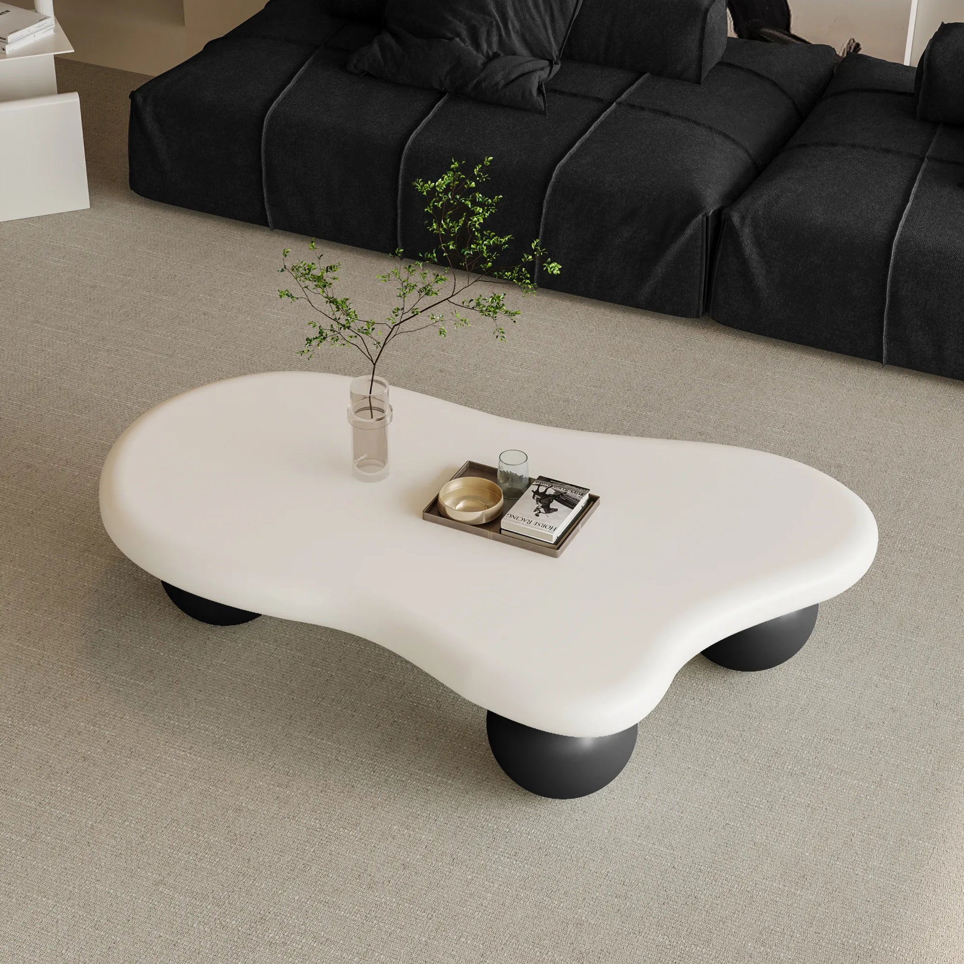 Cloud Coffee Table, With Ball Legs