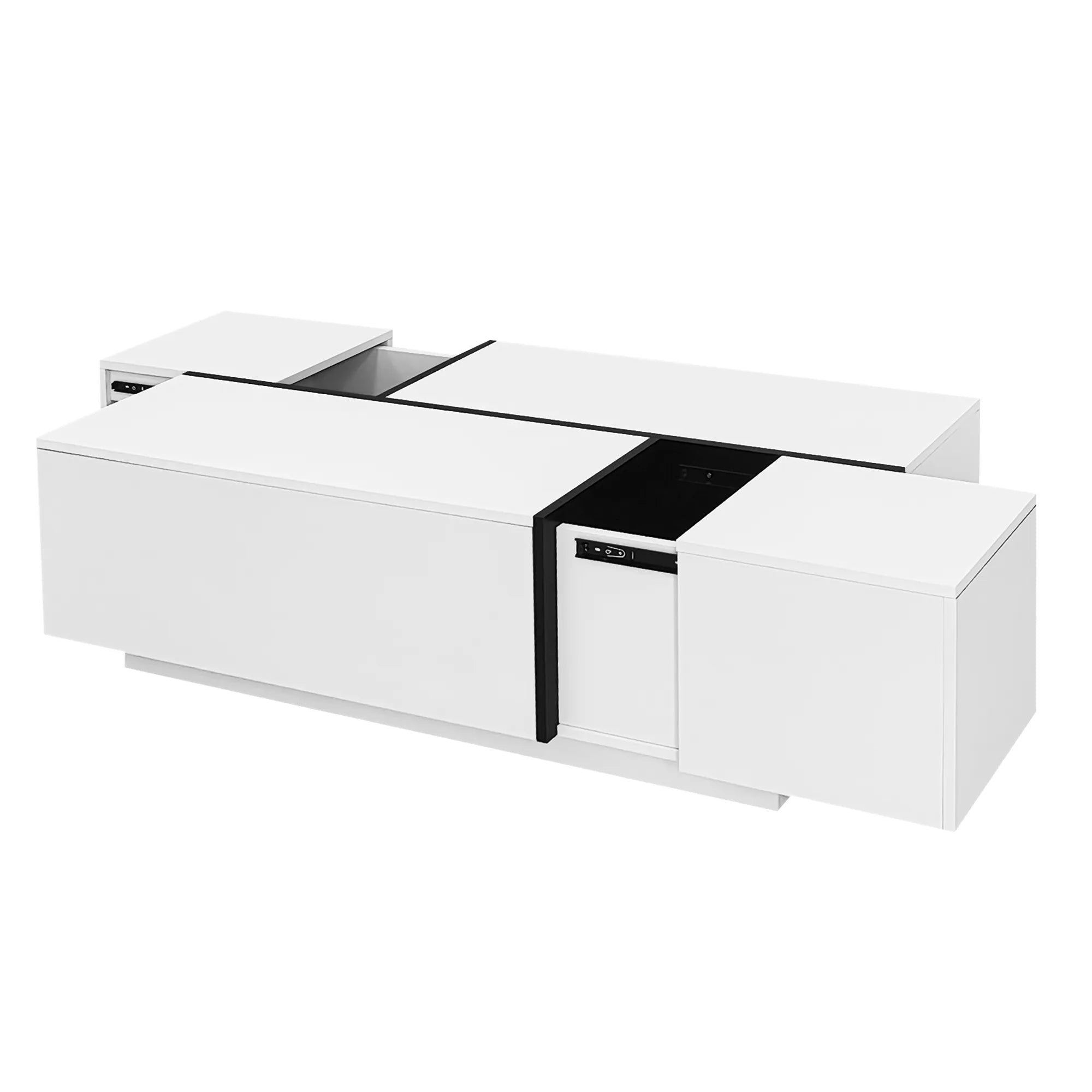 47" Modern Coffee Table With Sliding Top Storage