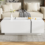 47" Modern Coffee Table With Sliding Top Storage