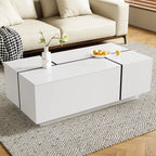 47" Modern Coffee Table With Sliding Top Storage