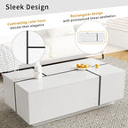47" Modern Coffee Table With Sliding Top Storage