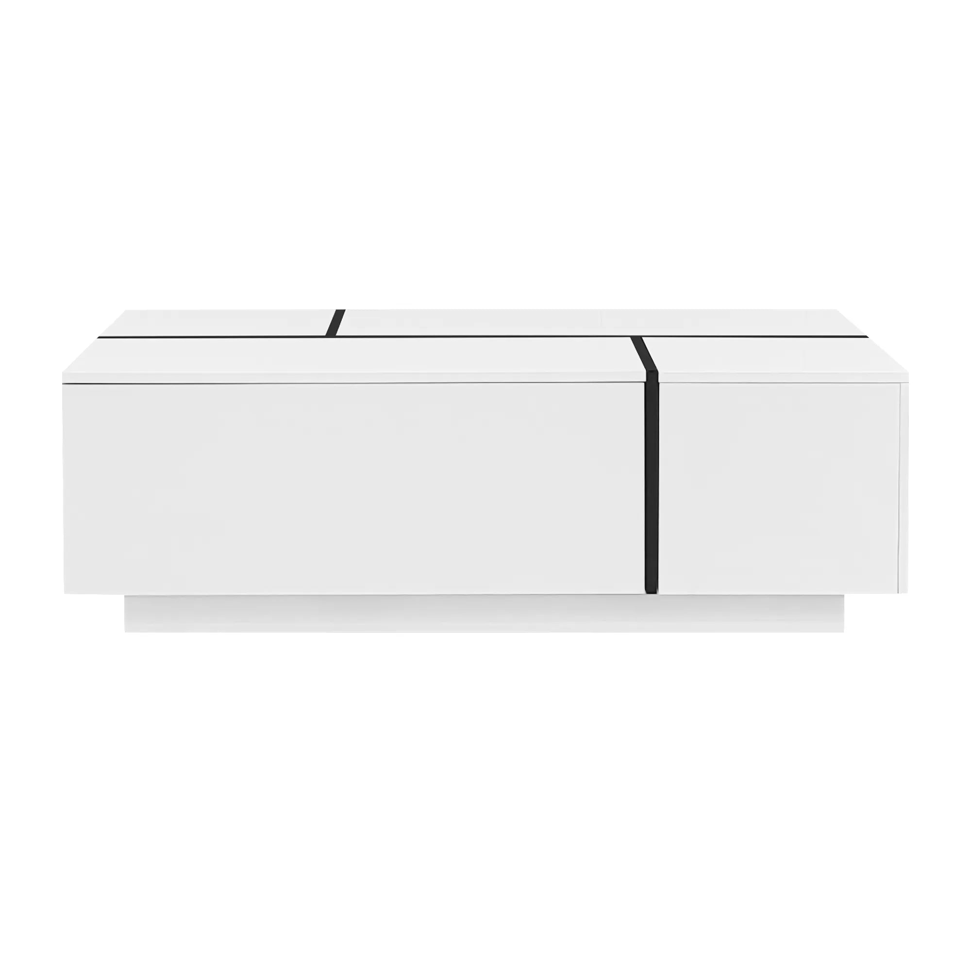 47" Modern Coffee Table With Sliding Top Storage