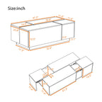 47" Modern Coffee Table With Sliding Top Storage