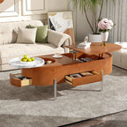 47" Modern Oval Lift Top Coffee Table