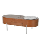 47" Modern Oval Lift Top Coffee Table