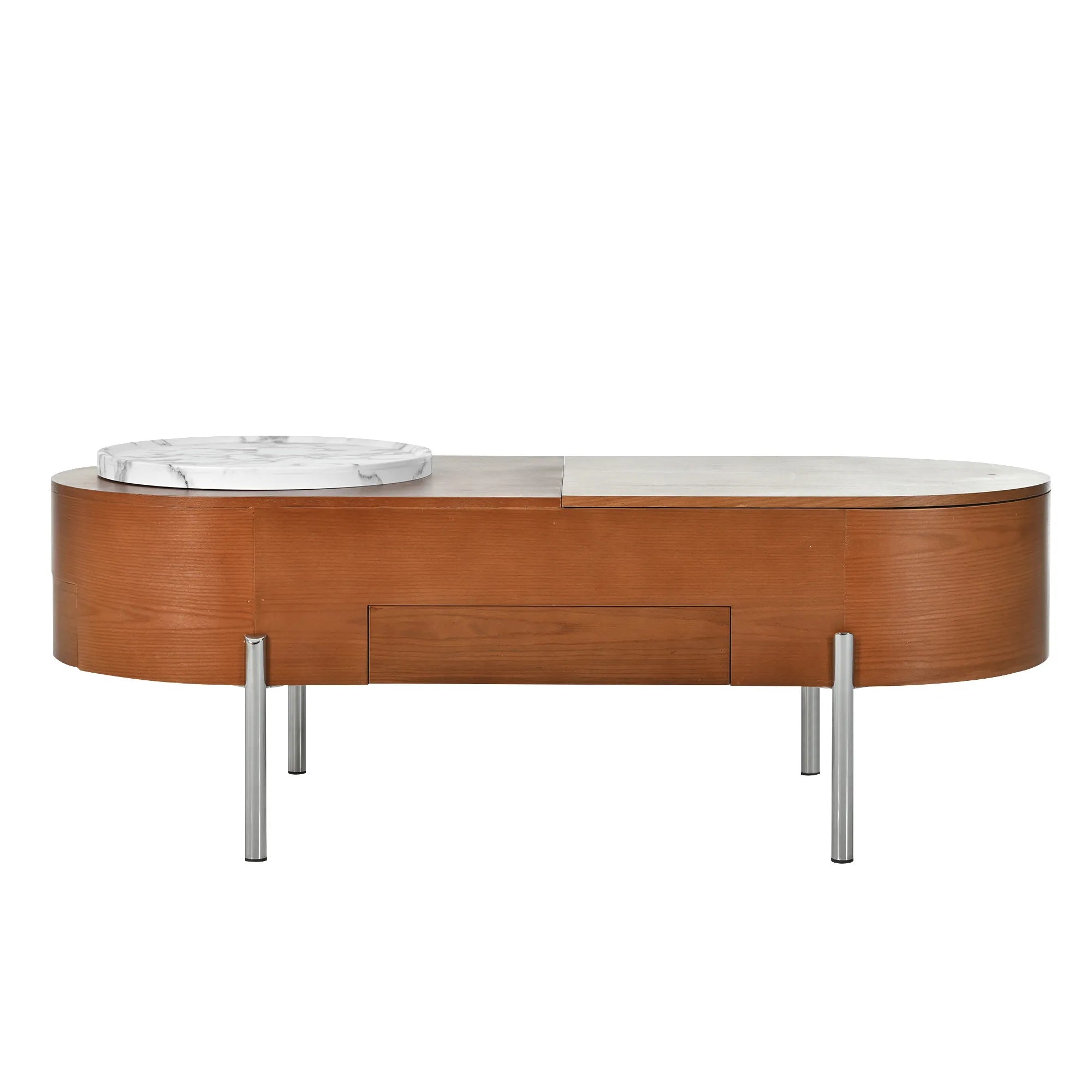 47" Modern Oval Lift Top Coffee Table