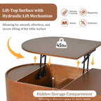 47" Modern Oval Lift Top Coffee Table