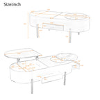 47" Modern Oval Lift Top Coffee Table