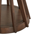 47" Modern Round Dining Table Set With 4 Upholstered Chairs