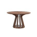 47" Modern Round Dining Table Set With 4 Upholstered Chairs
