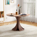 47" Modern Round MDF Dining Table With Stylish Base