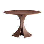 47" Modern Round MDF Dining Table With Stylish Base