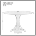 47" Modern Round MDF Dining Table With Stylish Base