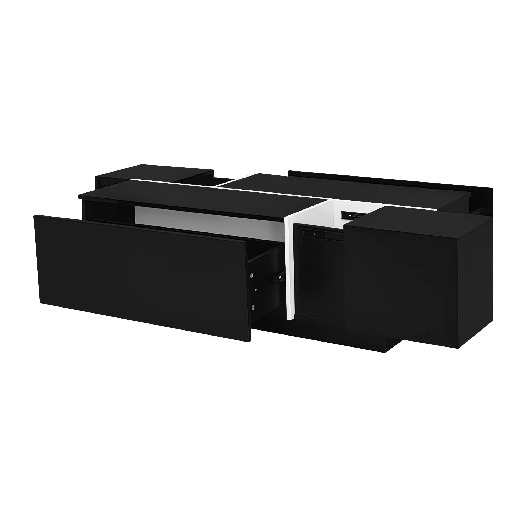 47" Modern Coffee Table With Sliding Top Storage