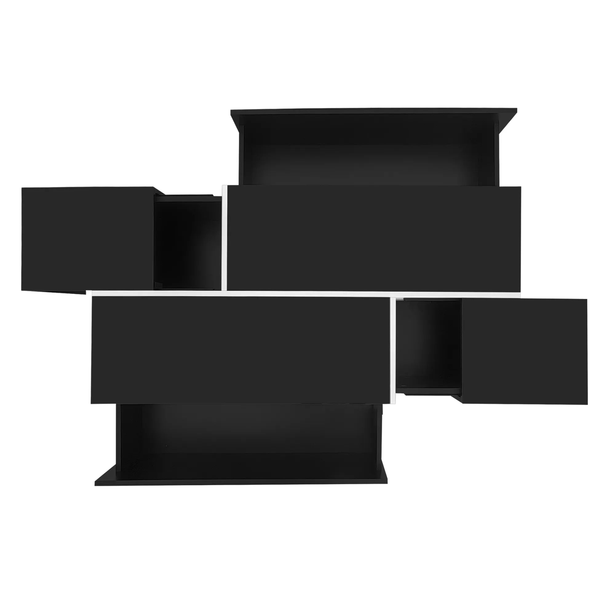 47" Modern Coffee Table With Sliding Top Storage