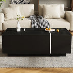 47" Modern Coffee Table With Sliding Top Storage