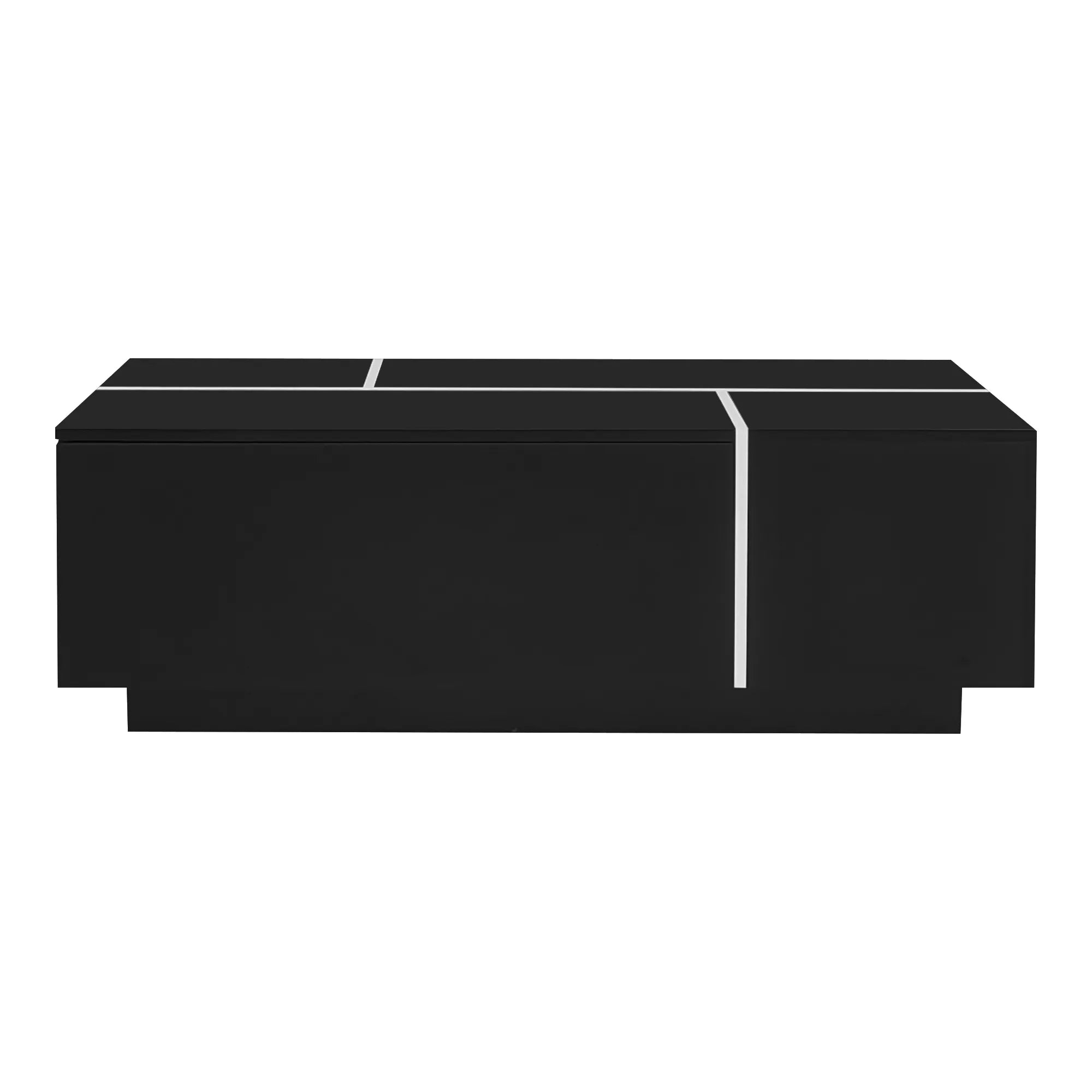 47" Modern Coffee Table With Sliding Top Storage