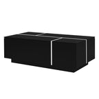 47" Modern Coffee Table With Sliding Top Storage