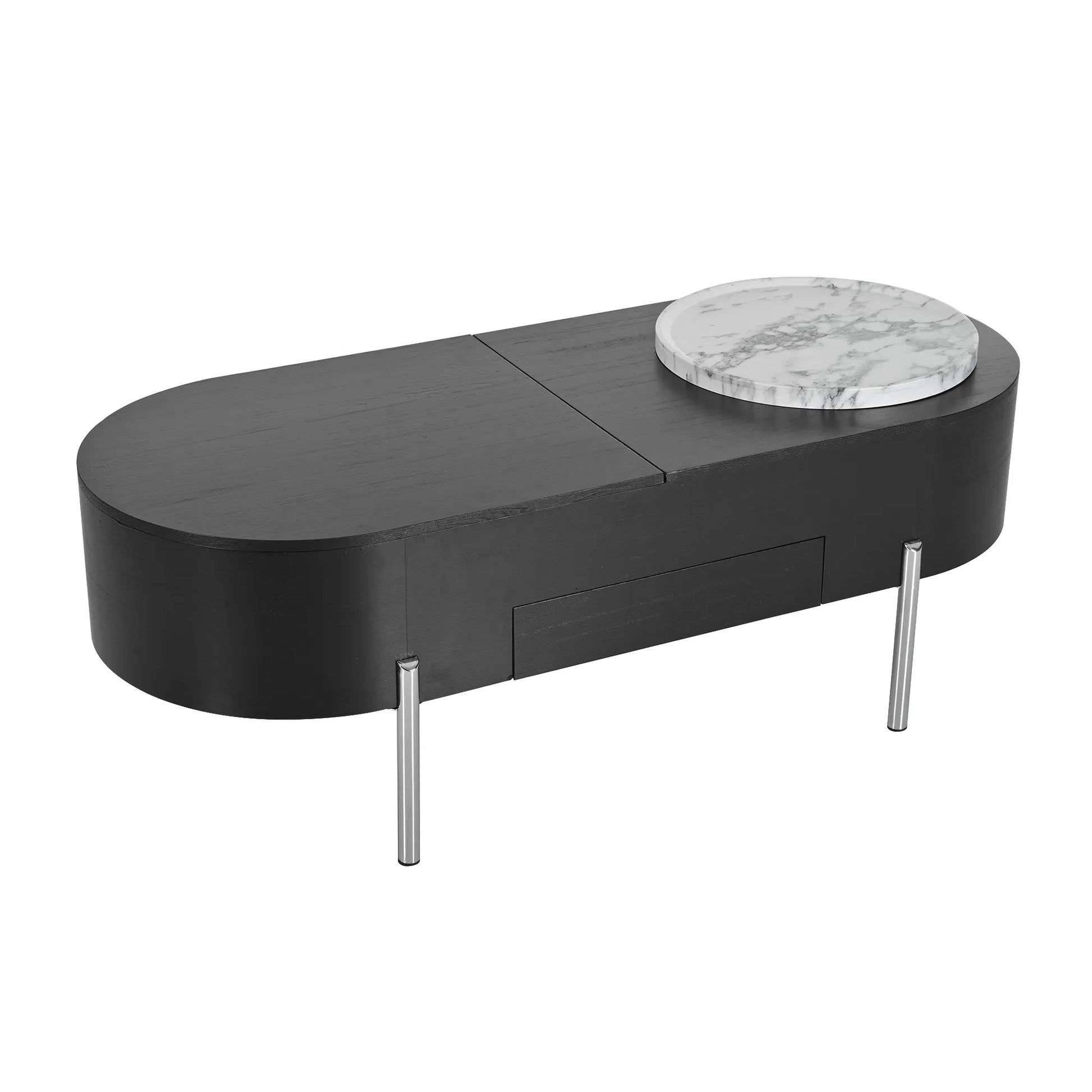 47" Modern Oval Lift Top Coffee Table