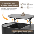 47" Modern Oval Lift Top Coffee Table