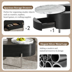 47" Modern Oval Lift Top Coffee Table