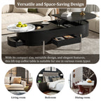 47" Modern Oval Lift Top Coffee Table