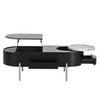 47" Modern Oval Lift Top Coffee Table