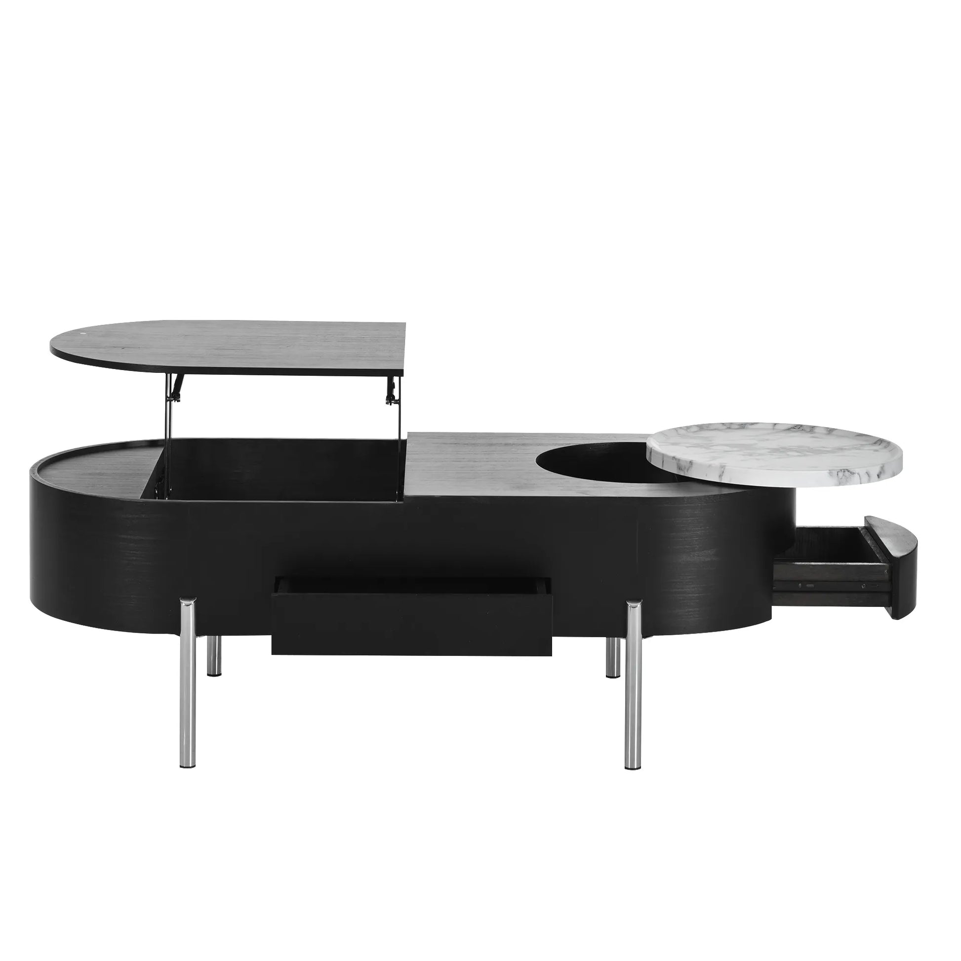 47" Modern Oval Lift Top Coffee Table