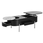 47" Modern Oval Lift Top Coffee Table