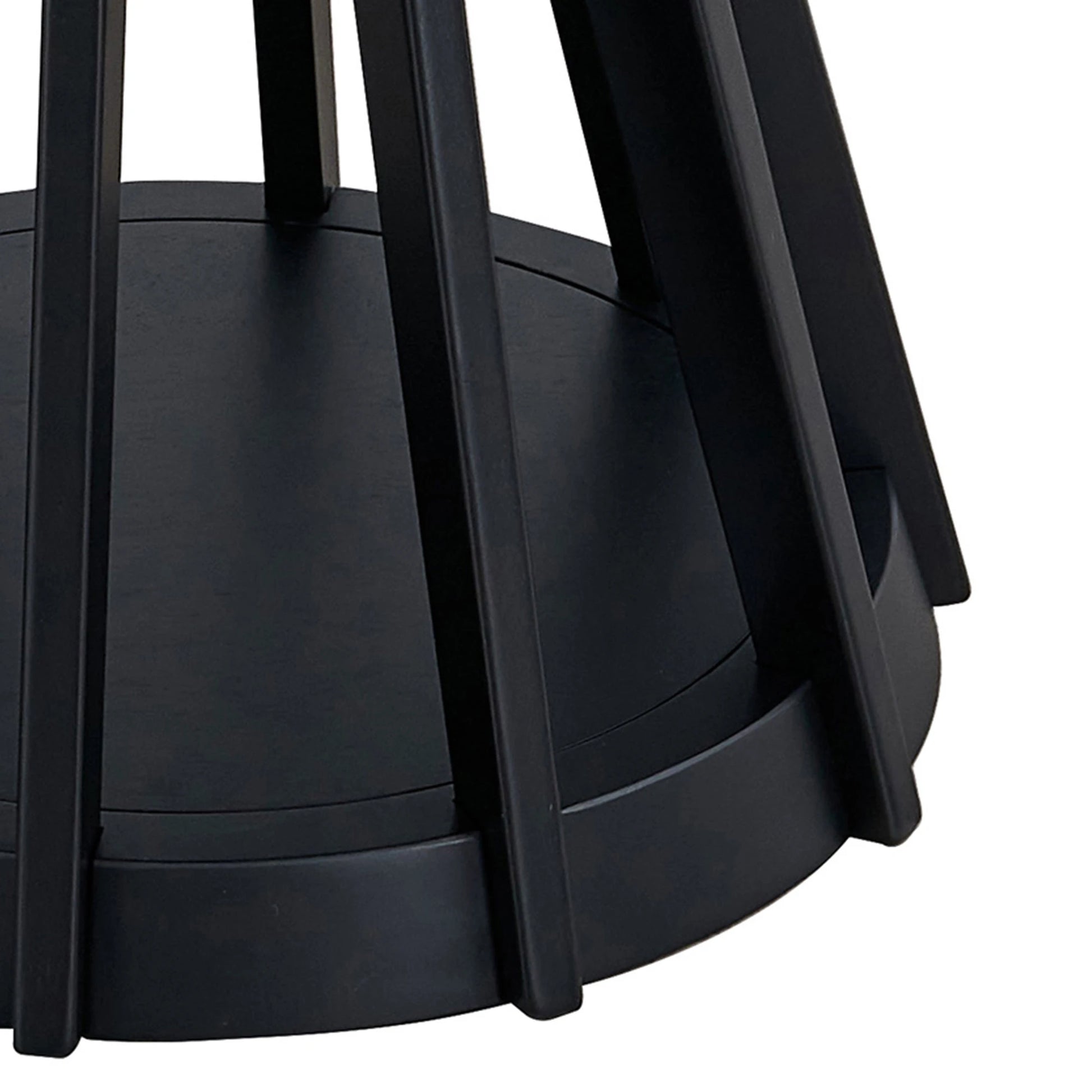 47" Modern Round Dining Table Set With 4 Upholstered Chairs