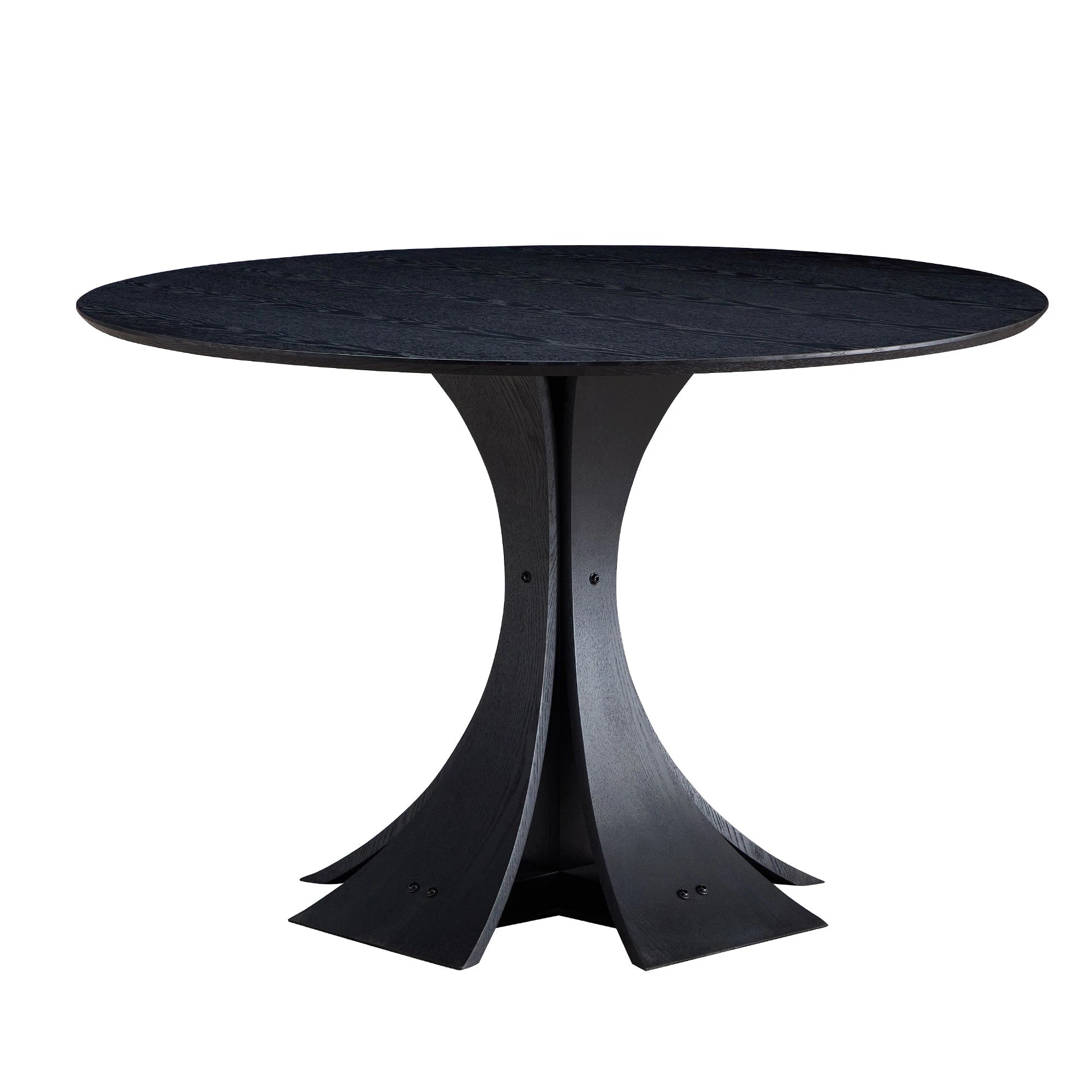 47" Modern Round MDF Dining Table With Stylish Base