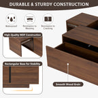 47" Rectangular Sliding Top Coffee Table with Hidden Storage