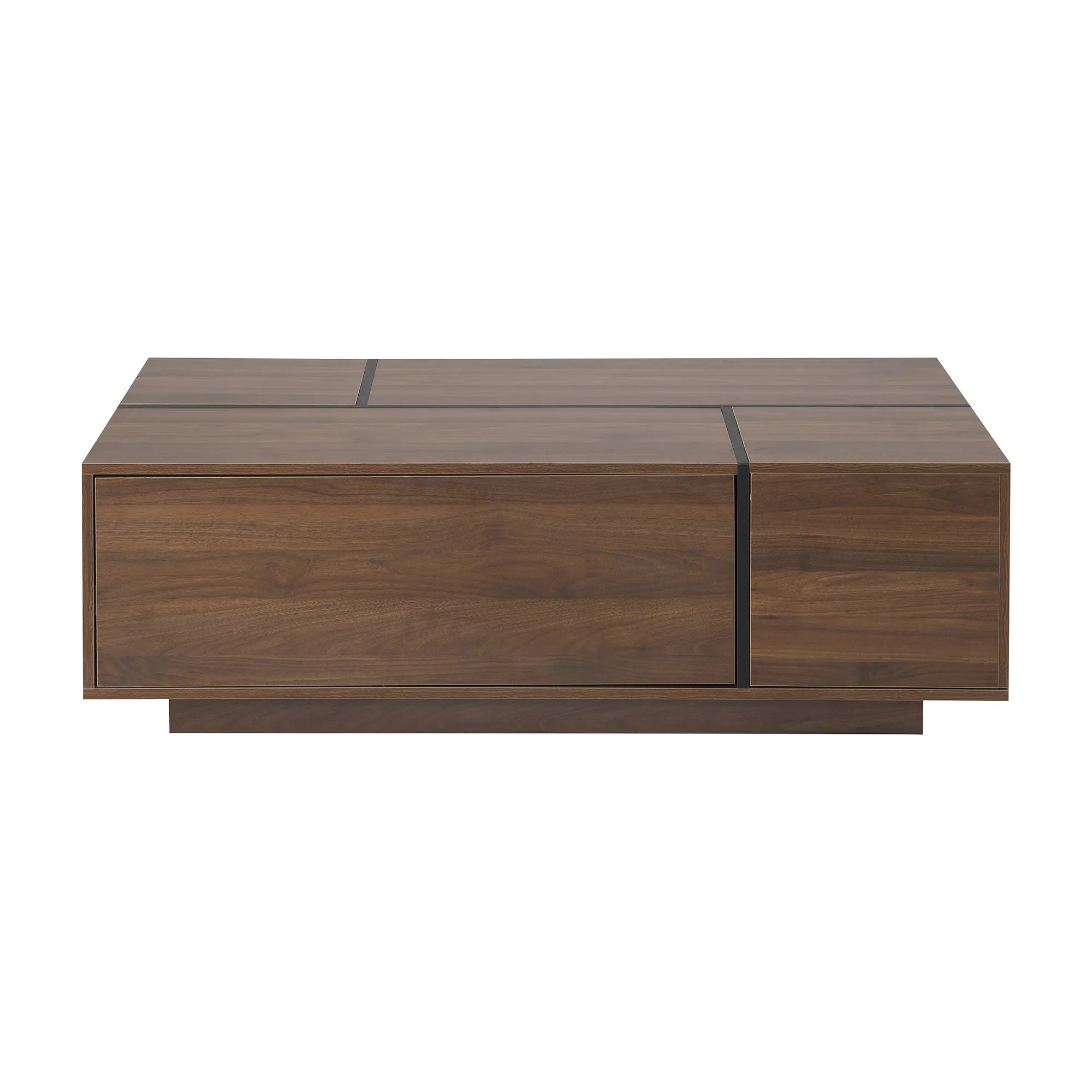 47" Rectangular Sliding Top Coffee Table with Hidden Storage