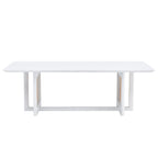 47" Rectangular Coffee Table, Solid Wood And Rattan