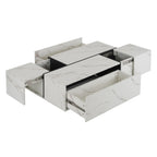47" Rectangular Sliding Top Coffee Table with Hidden Storage