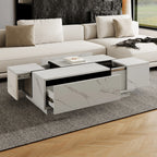47" Rectangular Sliding Top Coffee Table with Hidden Storage