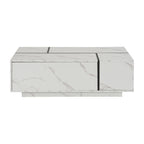 47" Rectangular Sliding Top Coffee Table with Hidden Storage